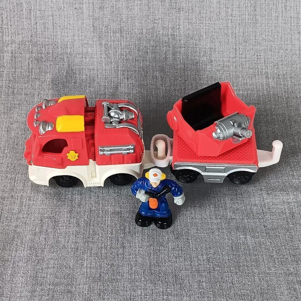 Fisher Price Geotrax Firetruck Fire Truck And Hose Car Rescue Lot Replacements